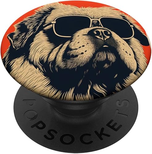 Chow Chow Loyal Dog Vintage Pet Mom Dad PopSockets Standard PopGrip