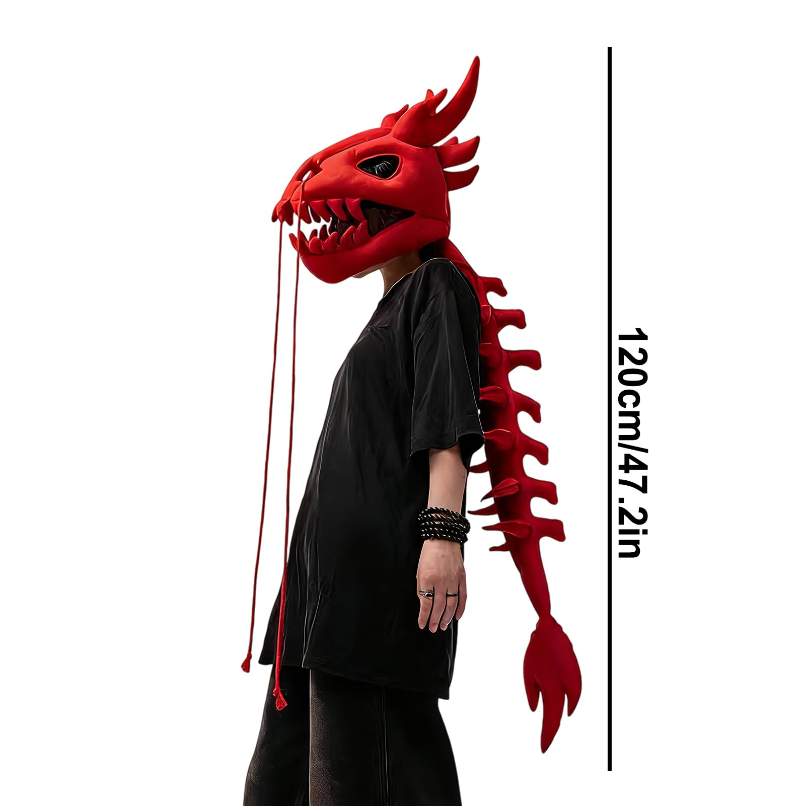 Genérico Kostium Szkieletu Dinozaura | Czaszka 3D Spinner Akcesoria, Realistyczny Szkielet Dinozaura Kostium Dla Dorosłych - Na Halloween Imprezy I Przedstawienia