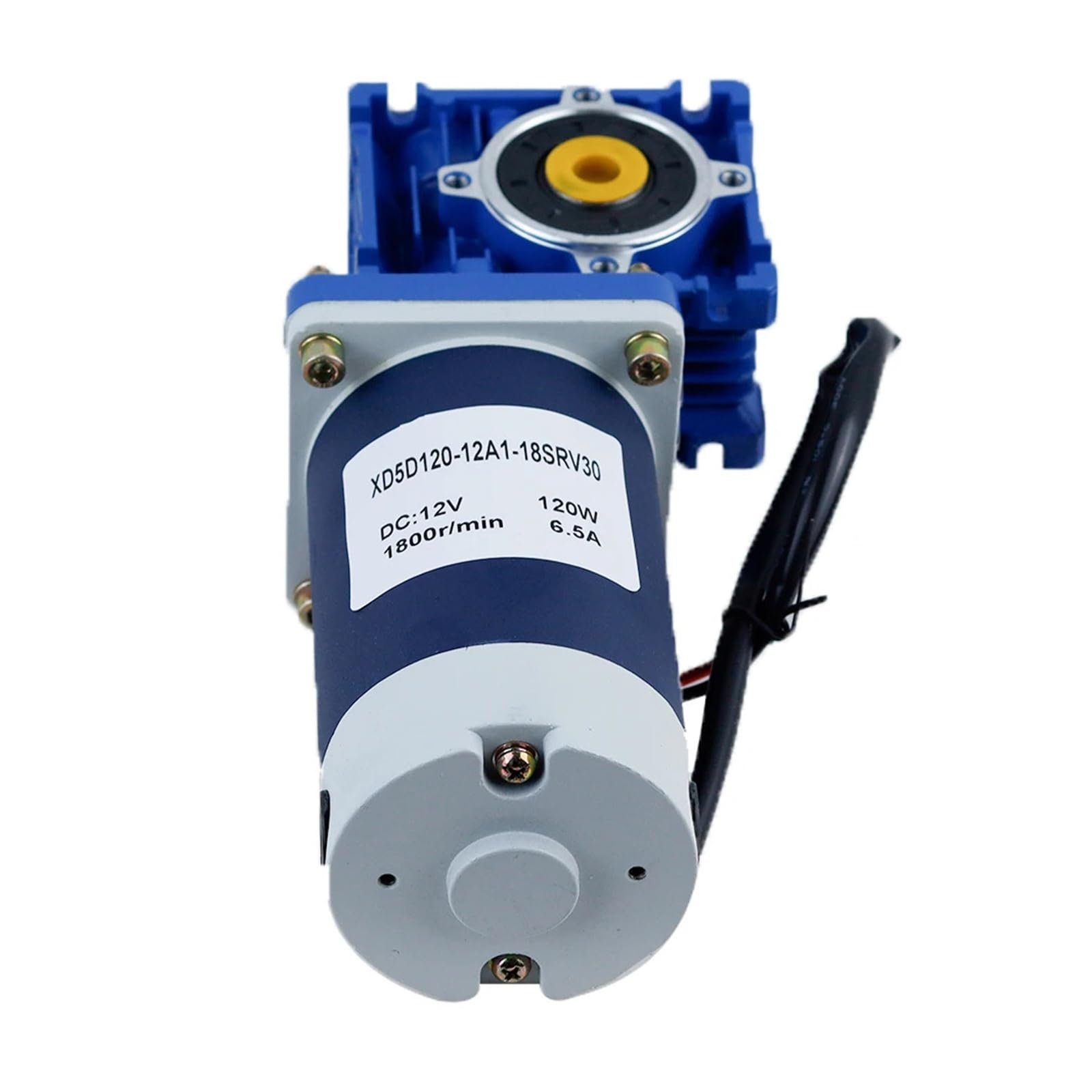12V 24V 60W DC-Schneckengetriebemotor mit einzelner Ausgangswelle mit selbstsichernder, einstellbarer Geschwindigkeit für Boot, Auto, Ventilator, Haushaltsgerät(140RPM,RV40 24V)