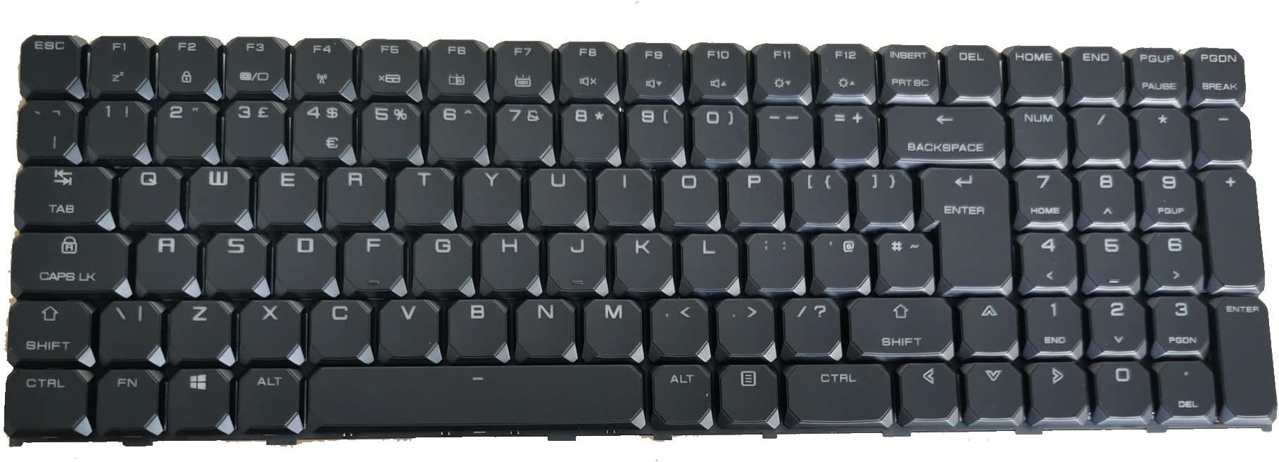 Laptop Keyboard for MECHREVO X9TI United Kingdom UK Black With Backlit