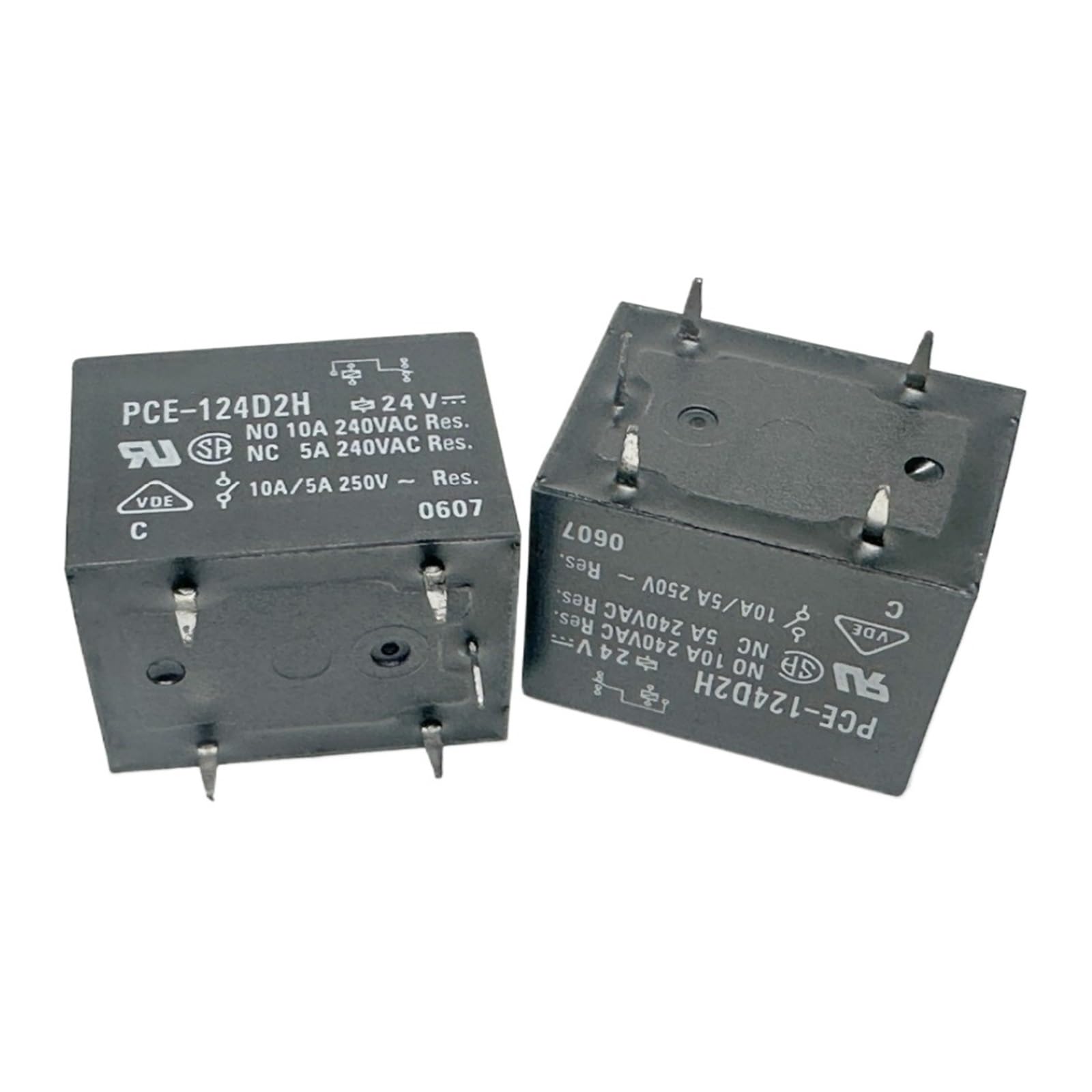 AARTERZZA 1pc PCE-124D2H (4123C-12V/24V-10A) Relay 5 pins