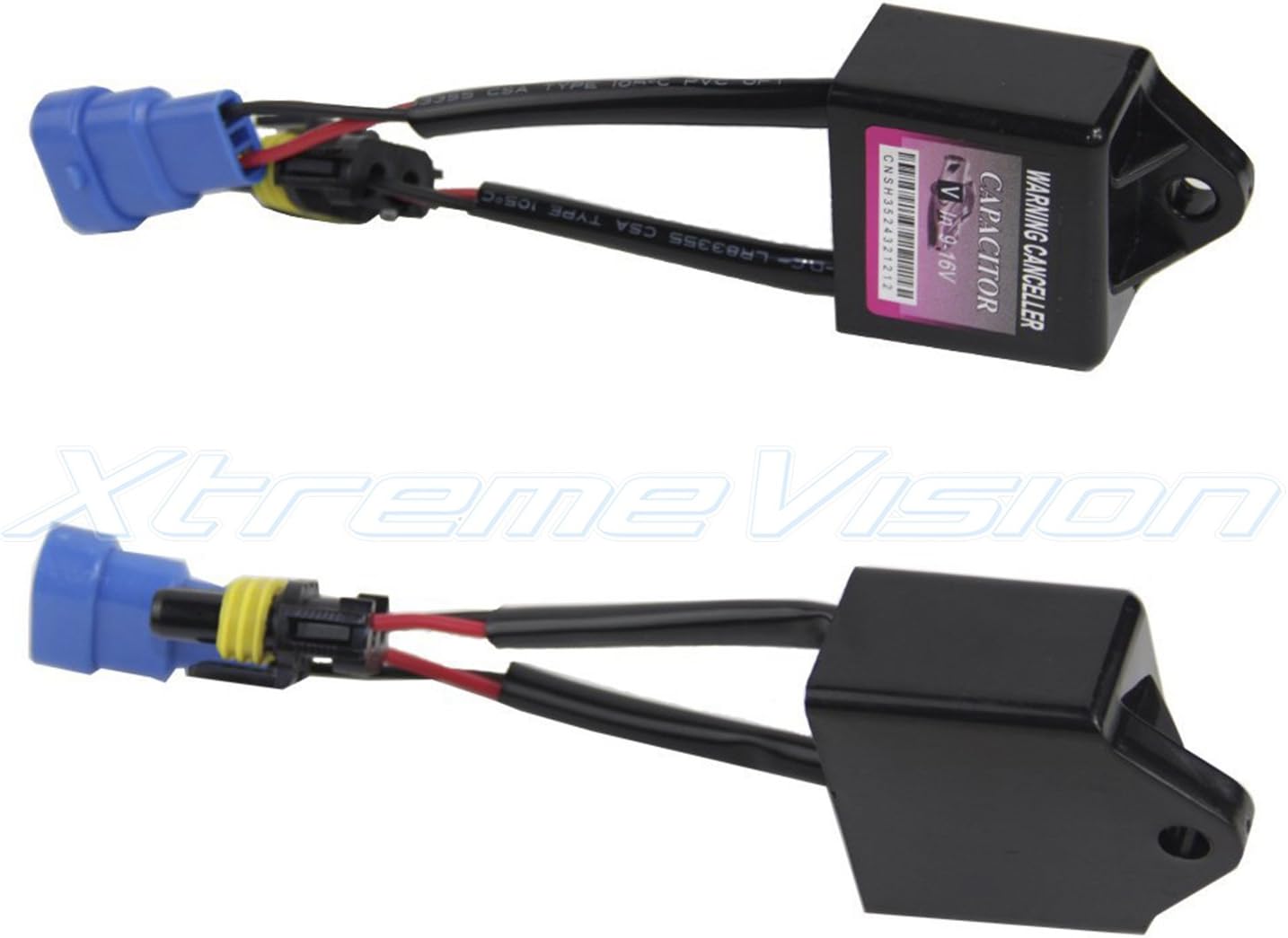 Xtremevision HID Canceller Cable - Anti Flicker - Canbus Error Eliminator - HID Capacitors - LED Decoder for Car - 1 Pair