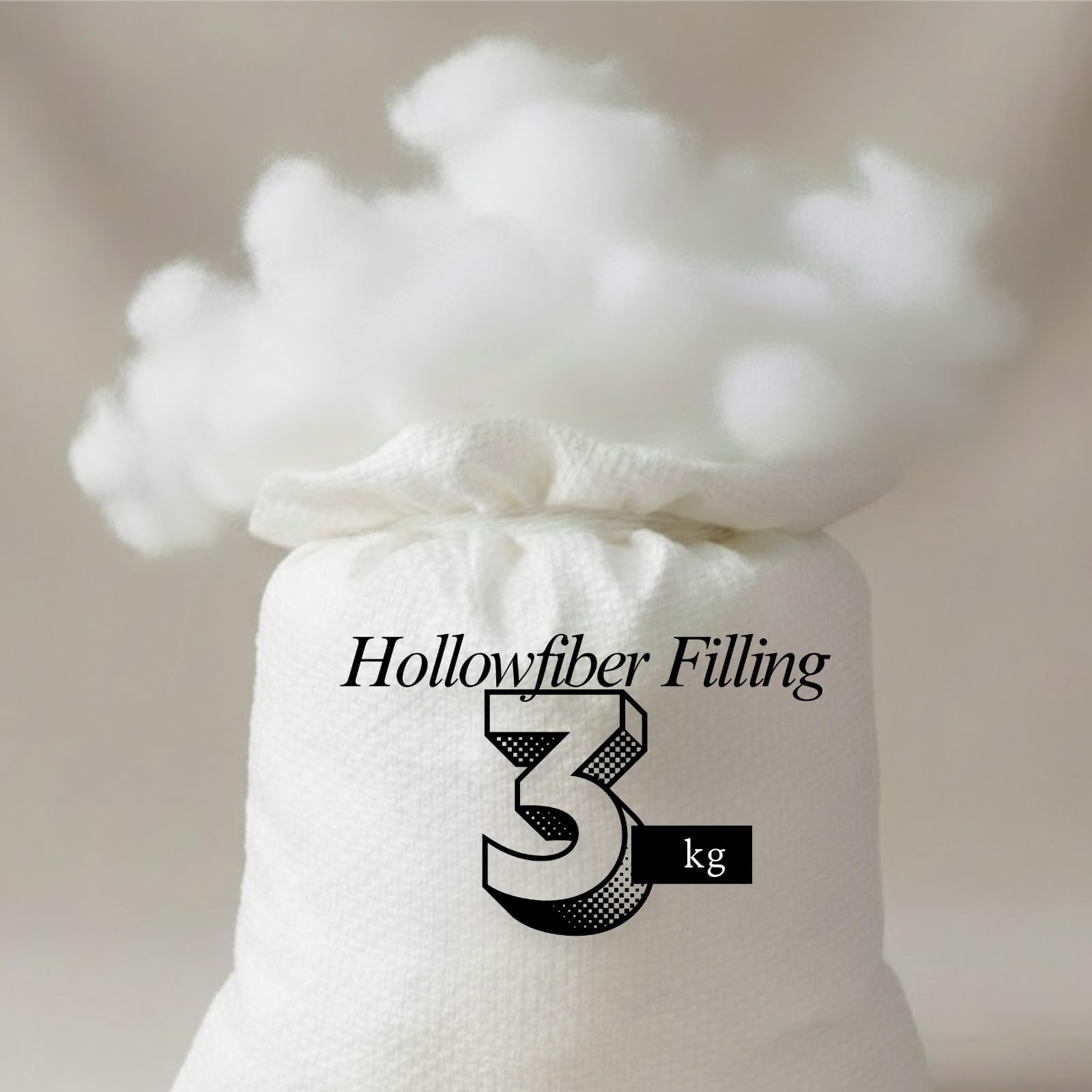 Arlinens White 3Kg Holllow Fibre Stuffing,Cushion Stuffing Hollowfibre Polyester Stuffing/Soft, Lightweight Filling For Dolls, Crochet, Knitted Toys/Hypoallergenic
