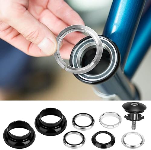 Miniatura 8 de TEAMWILL 2 unids 1.339 in 1-1/8 "Threadless Sealed External Bearing Headset Kits para MTB Road Bike Bicicletas