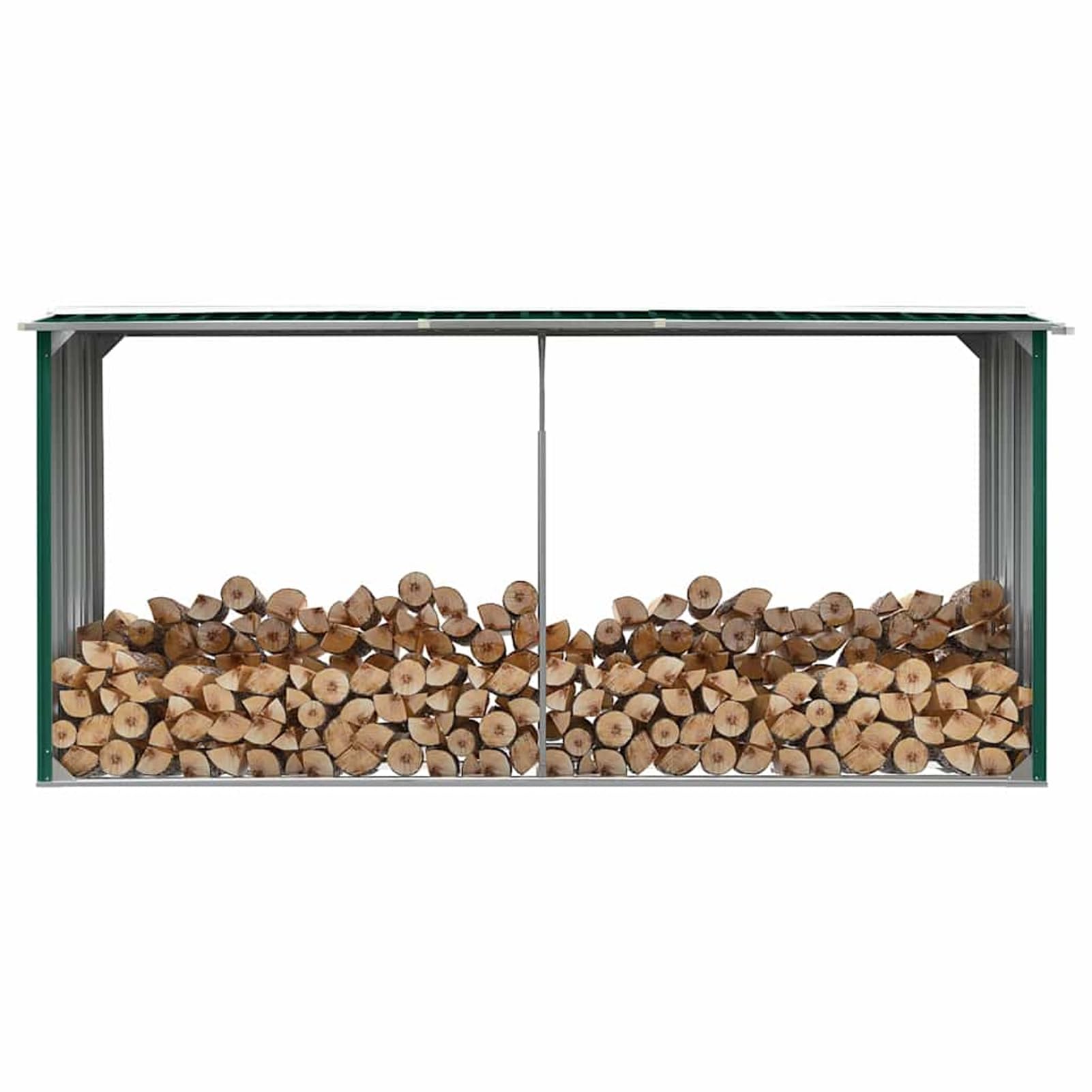 Tidyard Leñero de Acero Galvanizado con Estructura Estable y Diseño Inclinado para Mantener la Leña Seca y Ventilada Modelo YFXLRZJ-47086ES