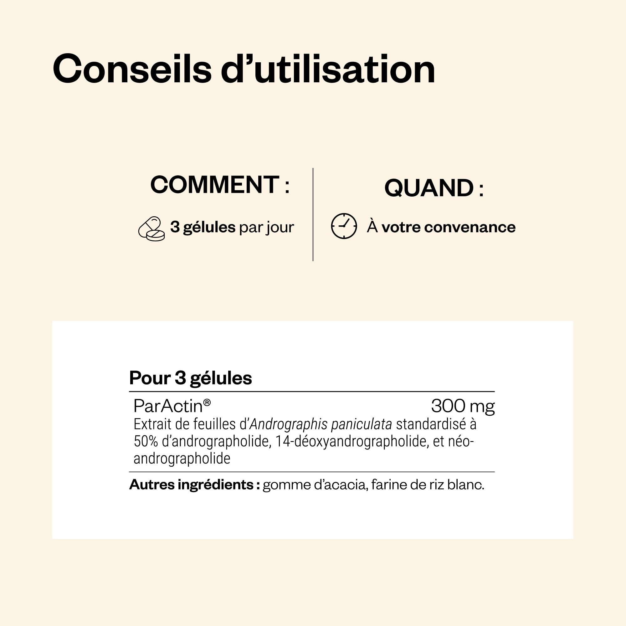 Supersmart - ParActin - Extrait Hydroalcoolique des Feuilles d’Andrographis Paniculata - Contribue à Renforcer le Système Immunitaire - | Sans OGM - 90 Capsules Végétariennes
