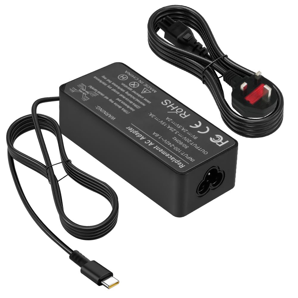 AXFEE65W USB C Laptop Charger - Fast Charging Power Adapter, Compatible with Lenovo Chromebook/ThinkPad/Yoga Series & Most C-Port Laptops