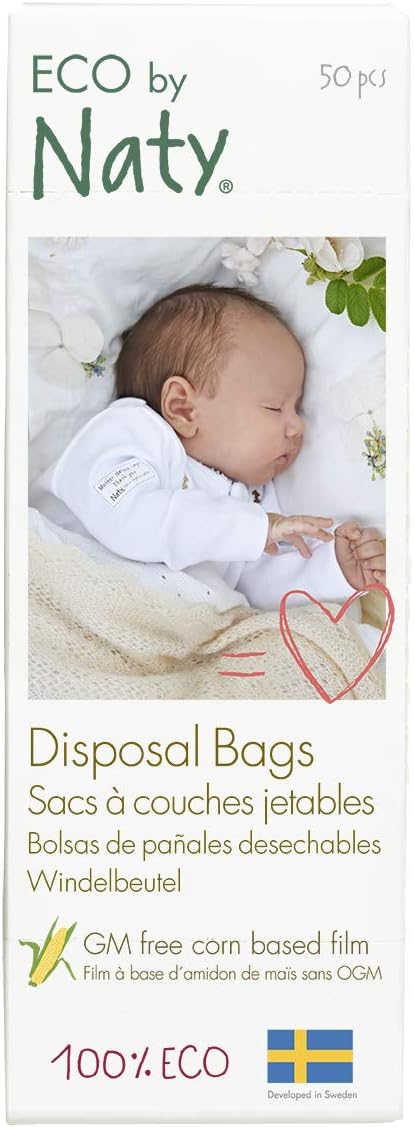 Eco by Naty Disposal Bags, 150 Pieces (3x50), 100 Percent Compostable
