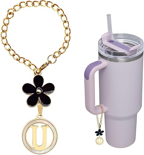 Miniatura 7 de Dijes de letras compatibles con vaso Stanley & Simple Modern de 30 onzas, 40 onzas con asa, placa de nombre para identificación, accesorios