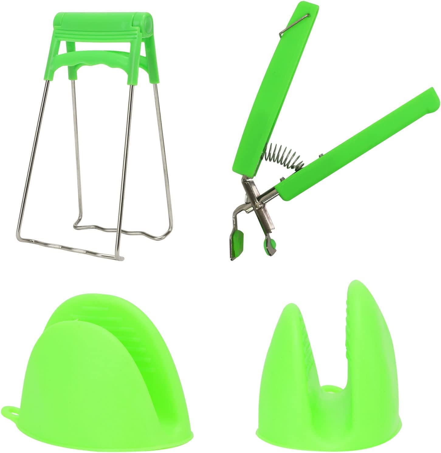 AMERTEER 3-Piece Hot Plate Gripper | Clip Pans Hot Pot Tongs Grips | Stainless Steel Silicone Cookie Sheet Hot Plate Gripper Set | Anti-Scalding Kitchen, Dish Holding Clamp, Clips for Hot Dishes