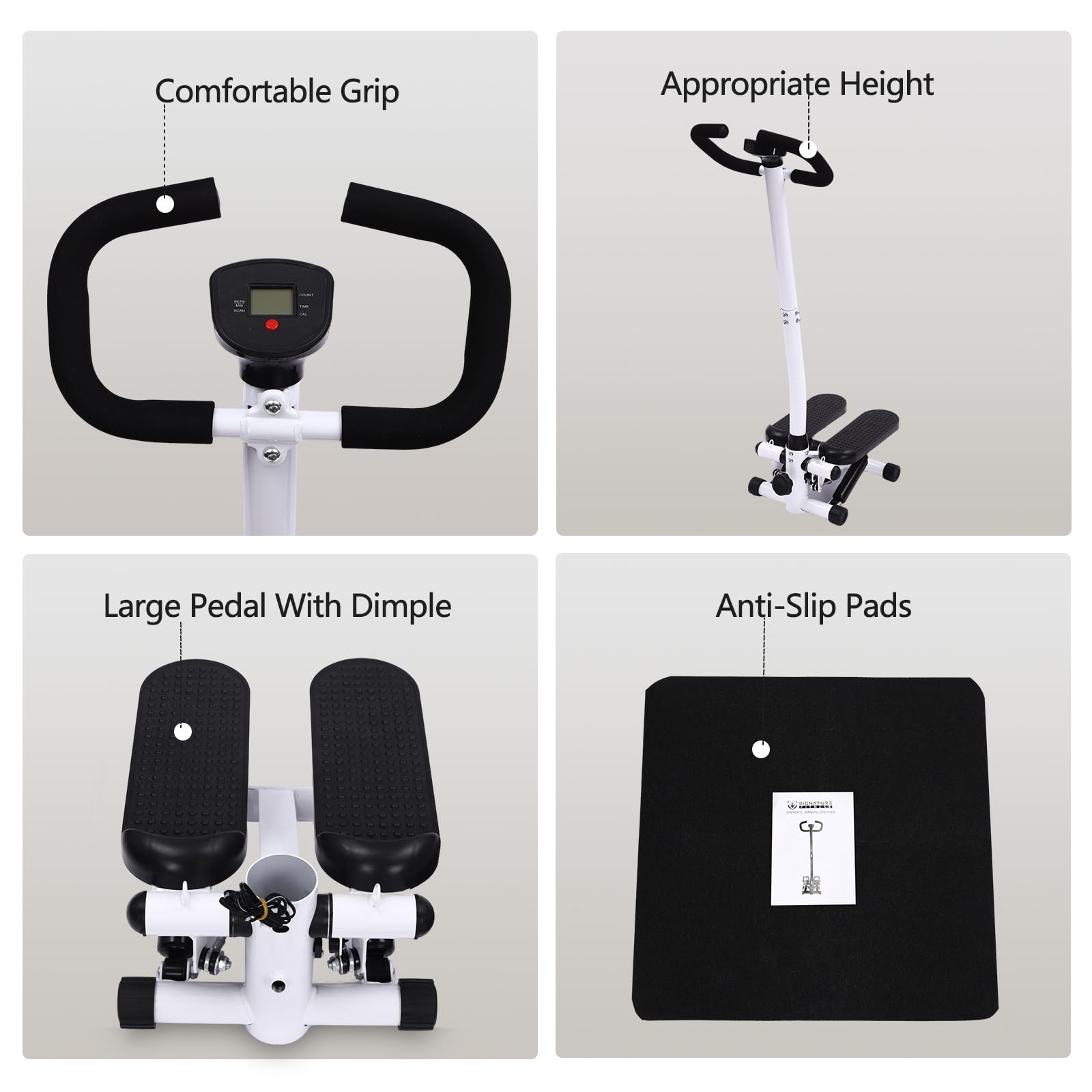 Steppe Fitness Antideslizante Altura Ajustable 150 kg Ejercicio Máquina de Pesaje con Asa y Baños de Resistencia Equipo de Fitness para Aparatos Deportivos Casas Para Adelgazar Moldes
