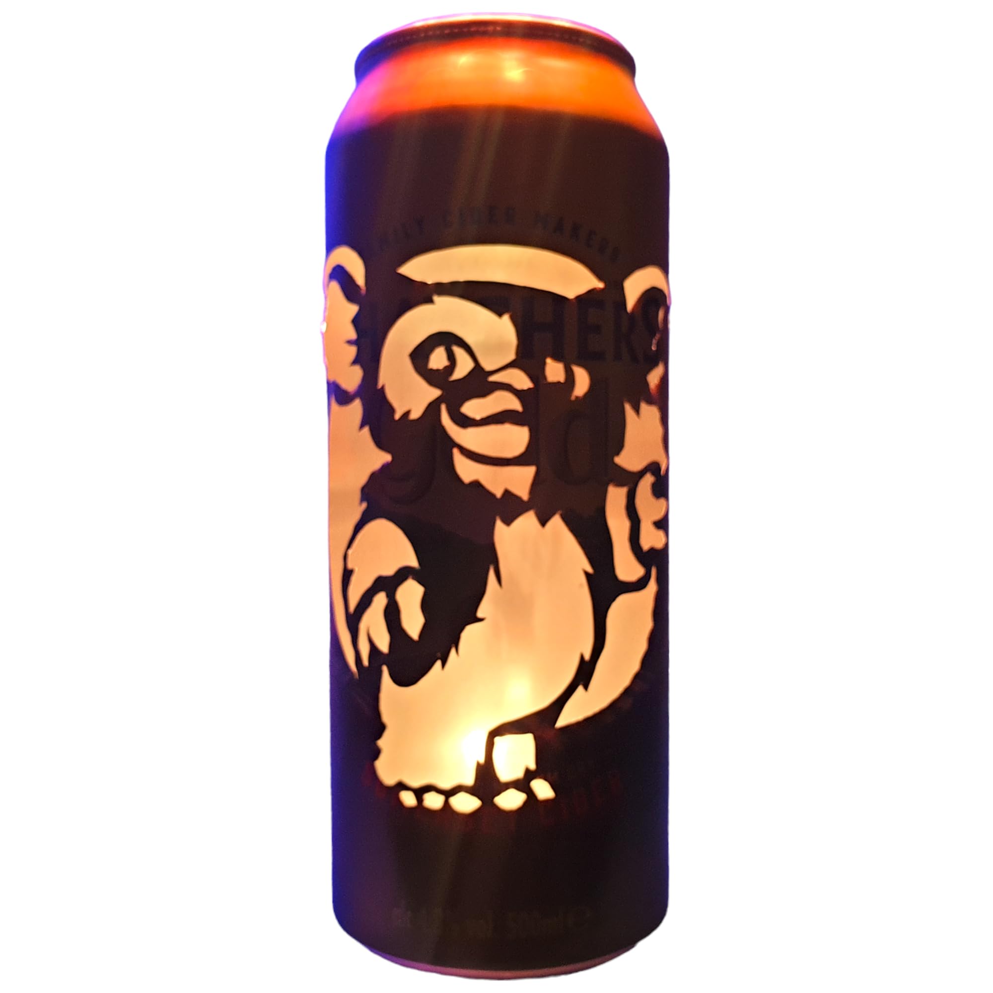 Mogwai 'Gizmo' Beer Can Lantern! Pop Art Portrait Lamp - Unique Gremlin Gift!