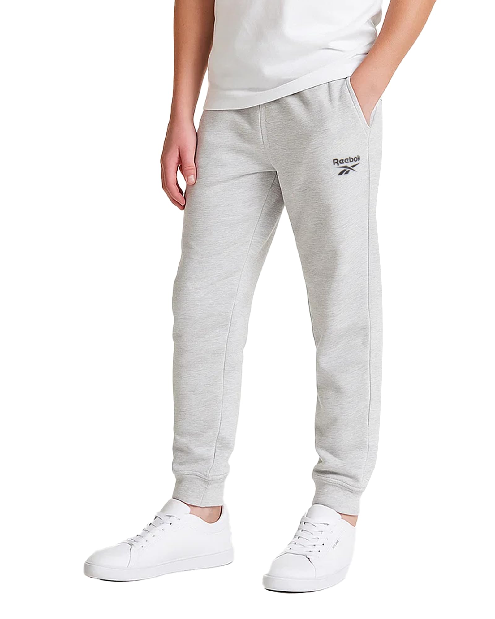 Reebok Boys Sweatpants - Soft Performance Fleece Boys Joggers Athletic Pants with Elastic Waist & Pockets (Sizes Run Small)