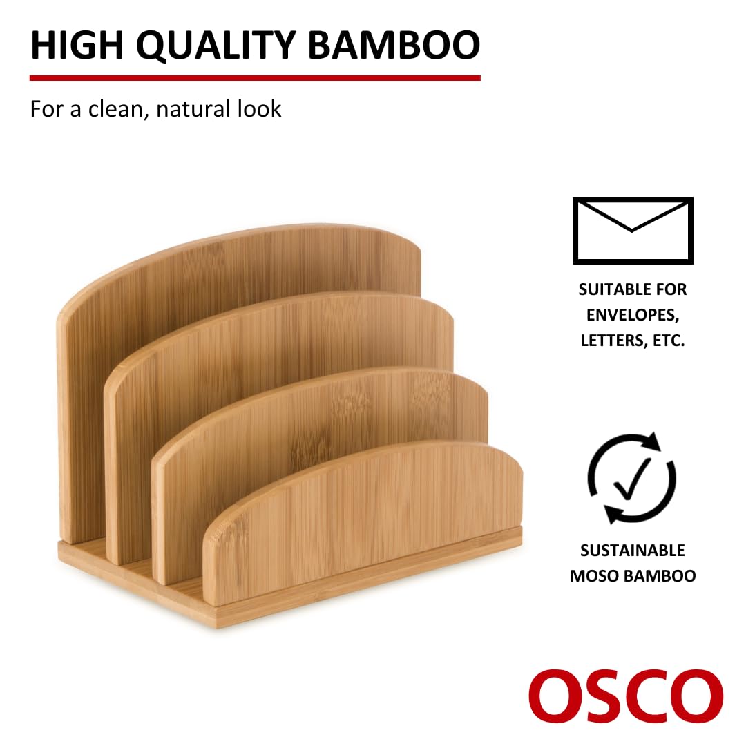 Osco Bamboo Letter Holder & Mail Sorter — view 7
