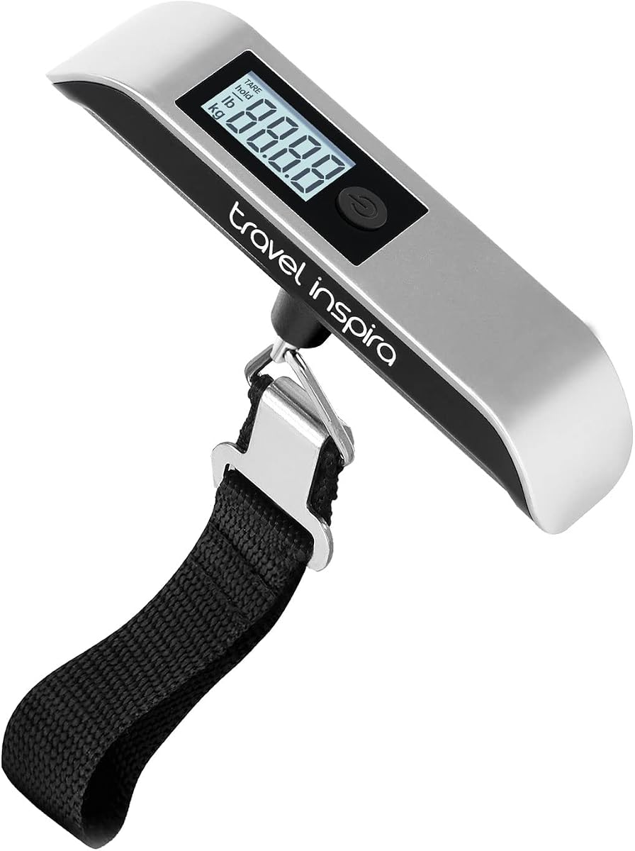 Luggage Scale, Portable Digital Hanging Baggage Scale for Travel, Suitcase Weight Scale with Rubber Paint, 110 Pounds, Battery Included