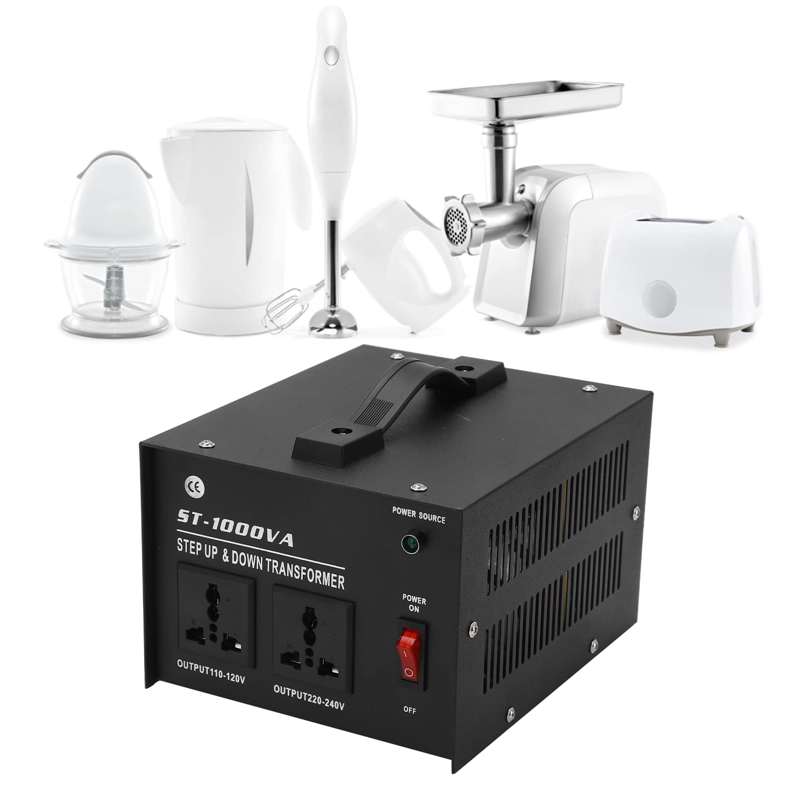 Amazon.co.jp: 電圧変換器 変圧器 鉄 ABS 赤銅 AC110V 220V 出力 50Hz