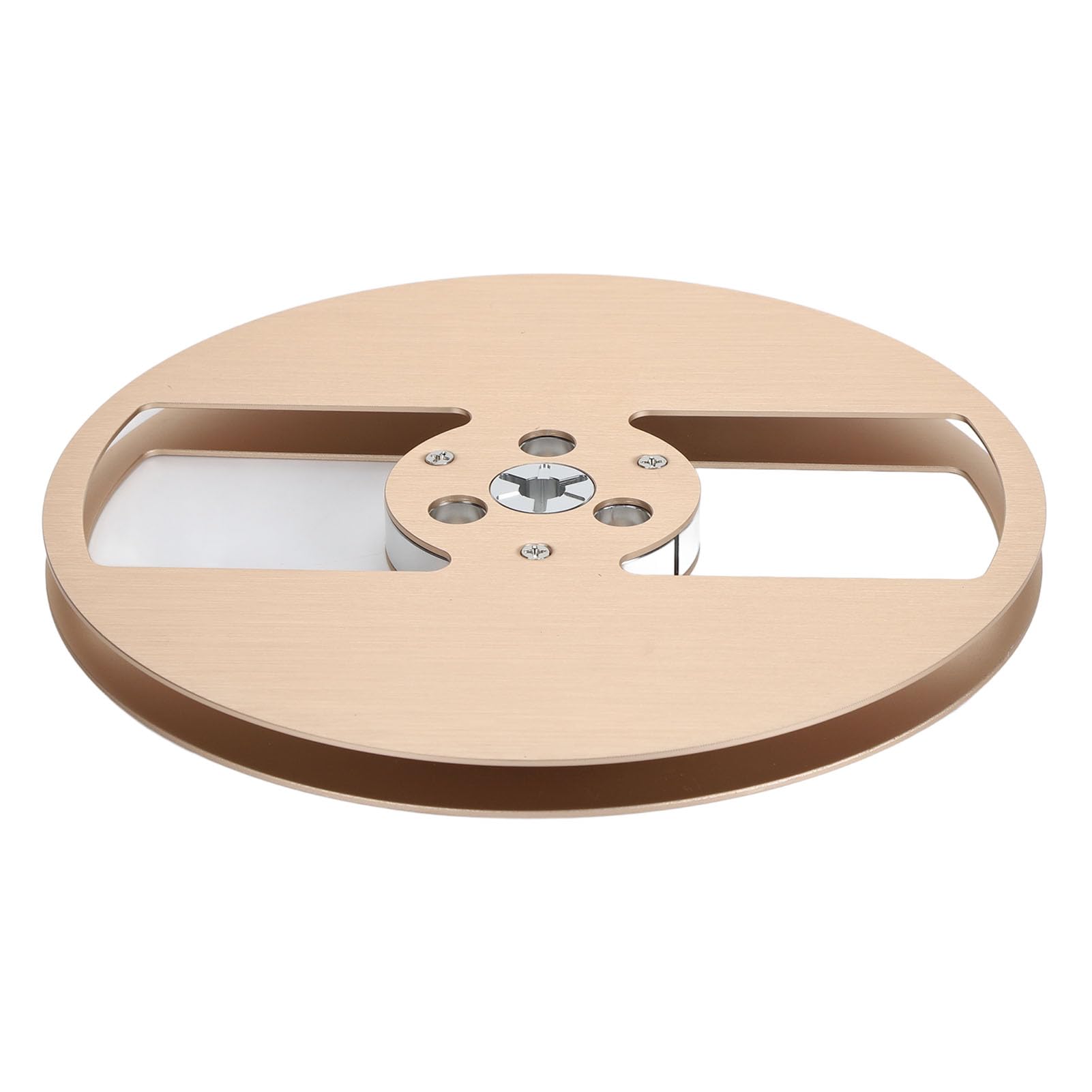 1/4 7 Zoll Leere Bandspule mit Hervorragender Verarbeitung für Tonbandaufnahmen mit Offener Spule, Universelle Passform aus Aluminiumlegierung, 1 Einheit (GOLD)