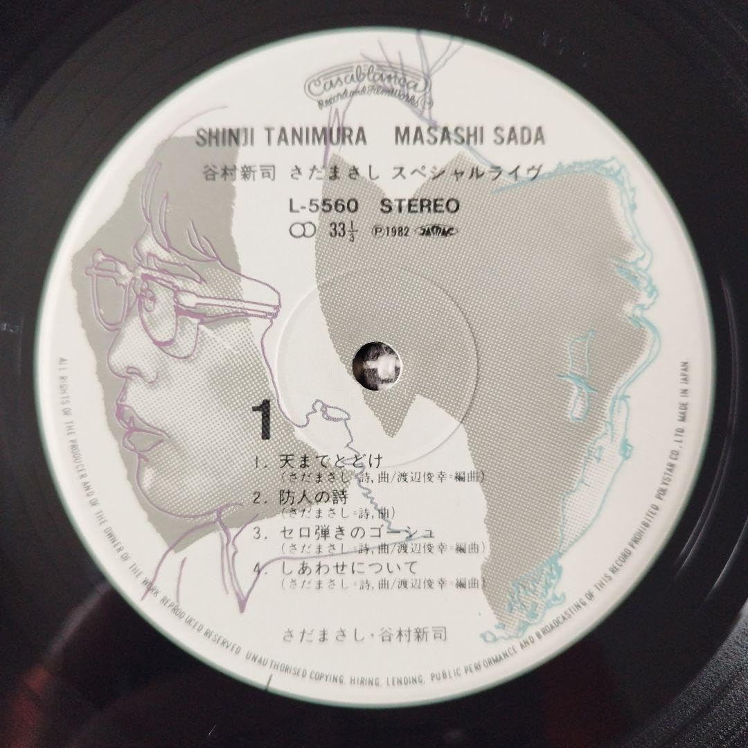 Amazon.co.jp: 谷村新司さだまさし 最初で最後の夢ライブ LP レコード