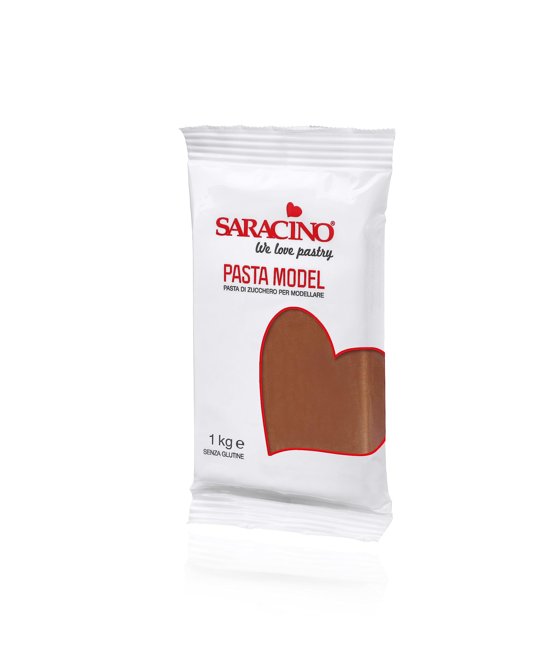 Saracino Sugar Paste Model Brown Modelling Paste 1 kg Gluten Free Made in Italy