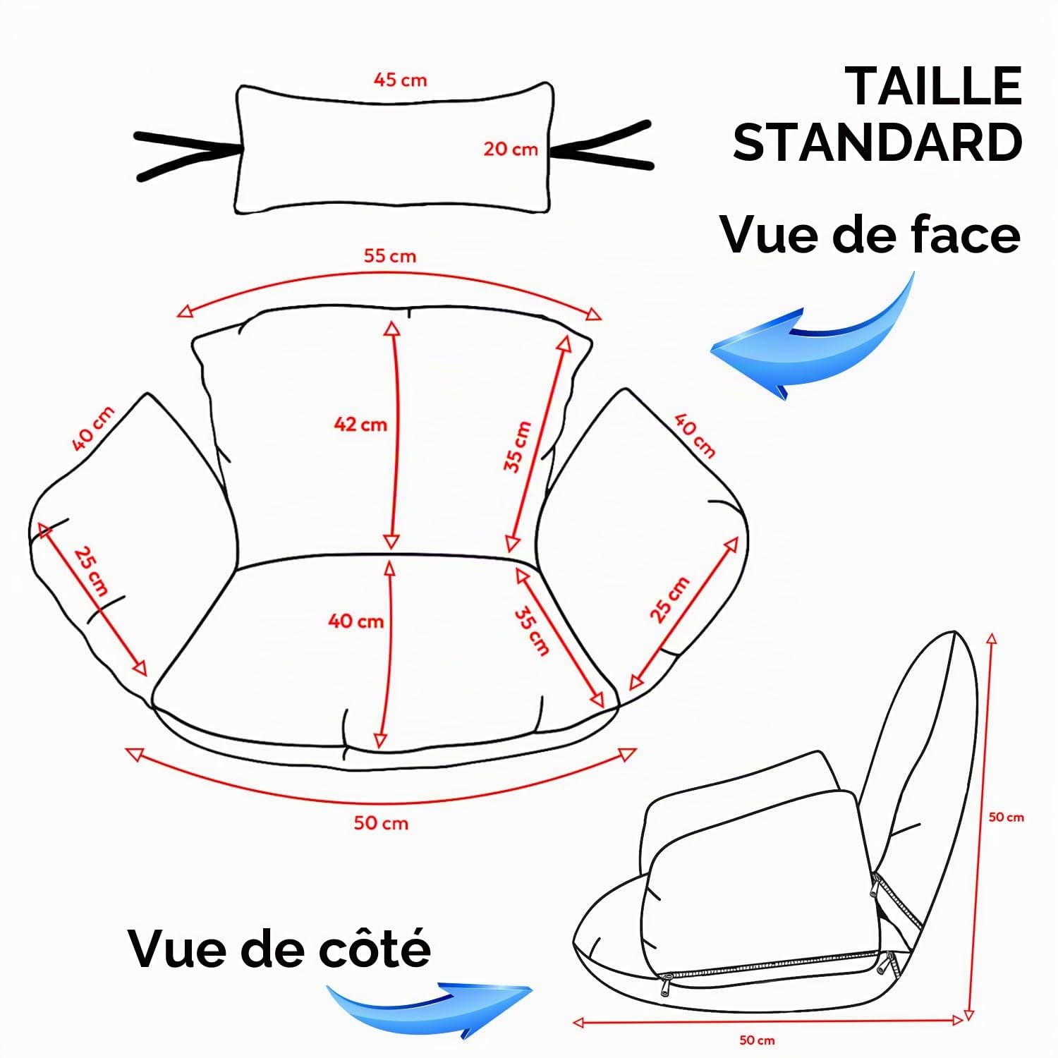 Ferocity Suspendu Hamac Chaise Coussins, Imperméable Siège de Chaise Rembourrage pour Patio Jardin, Balançoire Panier Suspendu Coussin de Siege, Palm Trees (Strelitzia Reginae) [114]