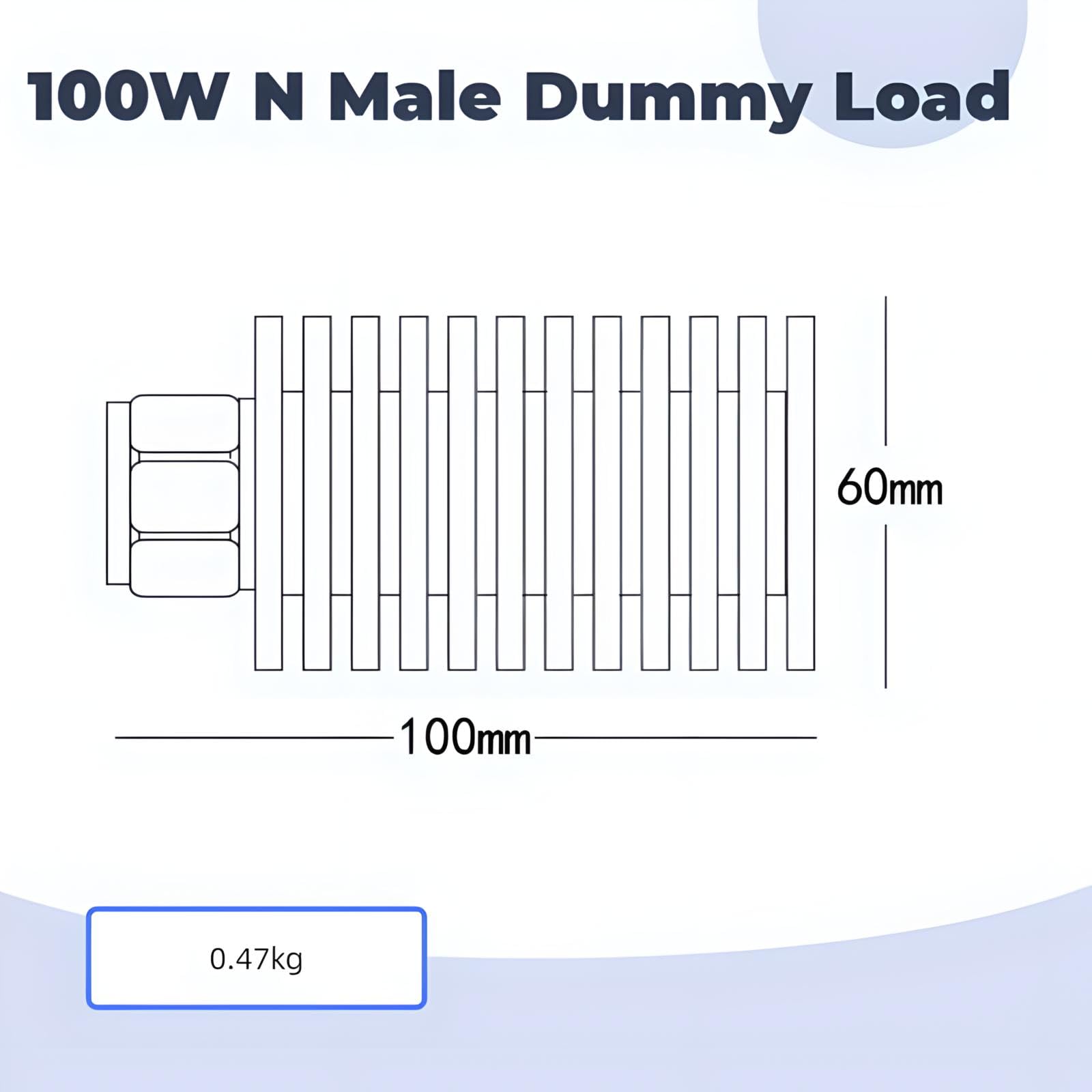 100 W Termination de Charge 100 W Dummy Load 3 GHz 50 Ohms N connecteur