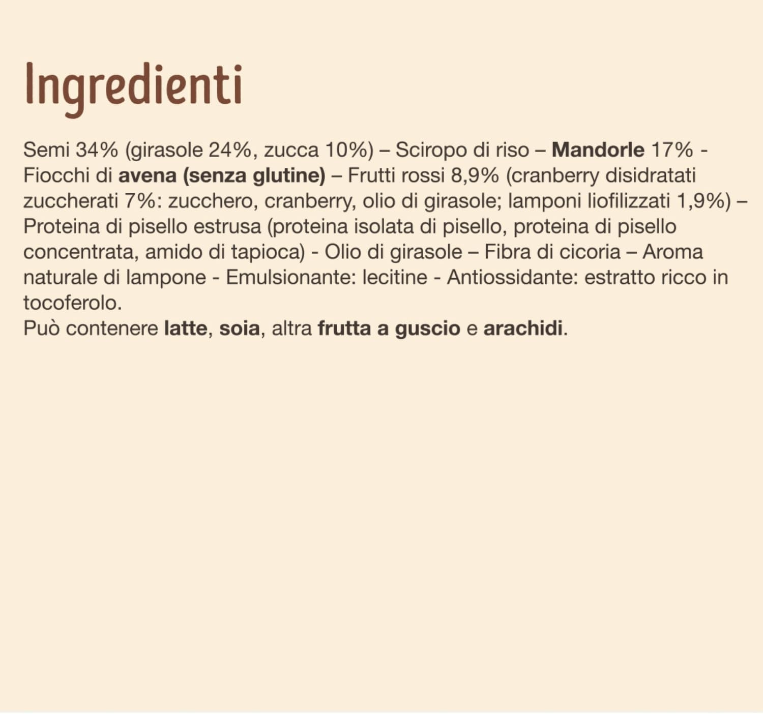 Misura Protein Barrette con Cranberry, Lamponi, Semi e Mandorle Senza Glutine (Gluten Free) 120g - NOVITA' 2024 [4 Confezioni]
