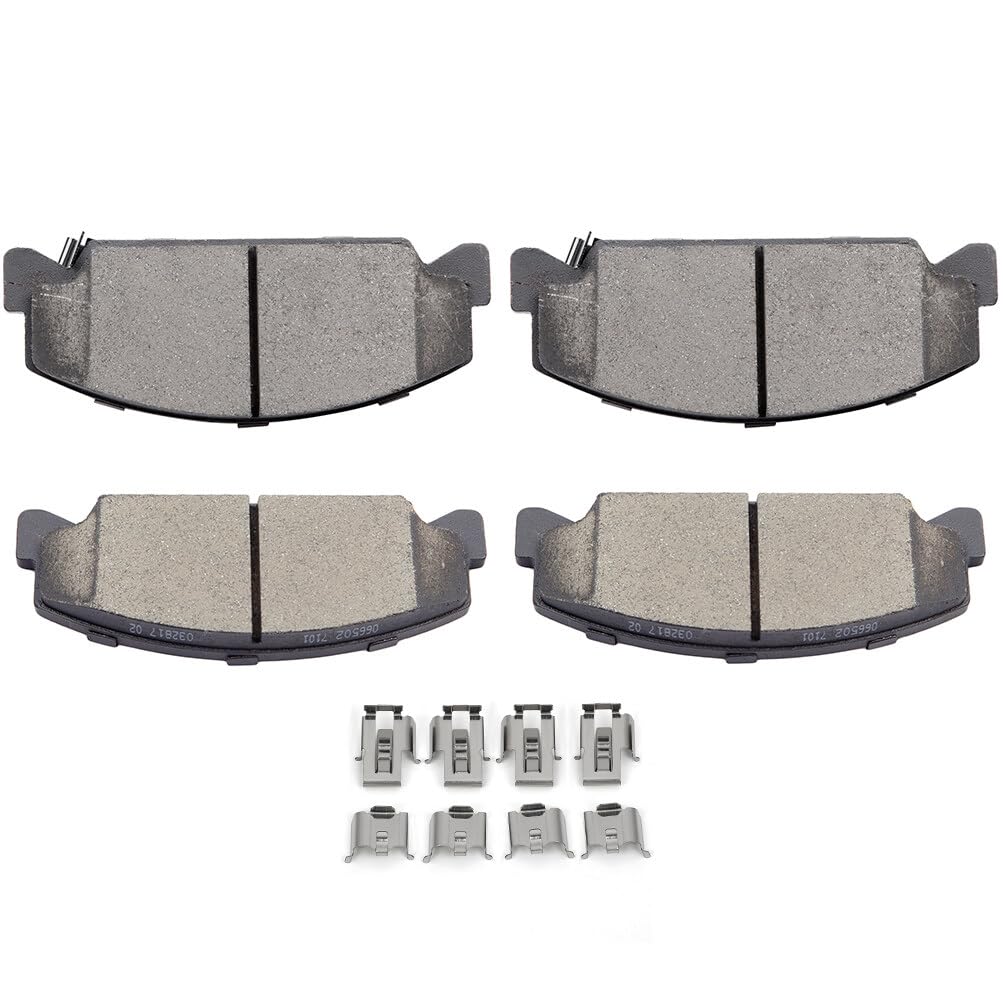 SCITOO D273 Front Ceramic Brake Pads Sets &amp; Brake Hardware Fit For Honda Civic 1990-2000,For Honda Civic del Sol 1993-1997,For Honda CRX 1990-1991