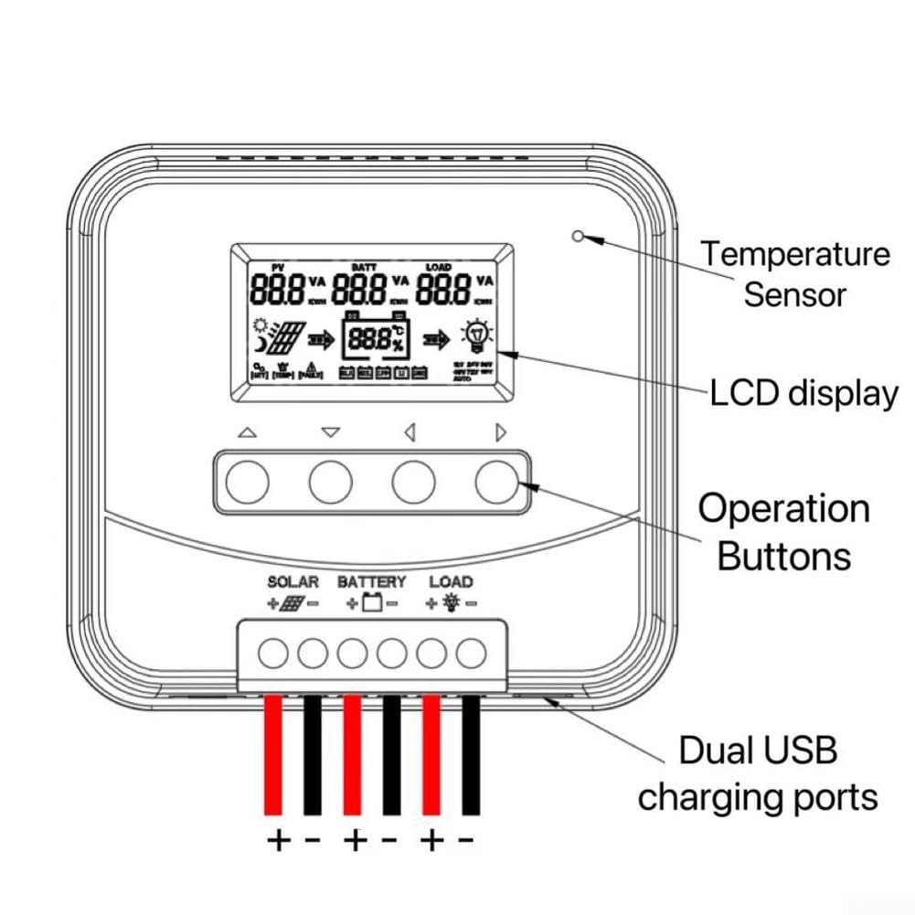 Controlador para Solar MPPT 10A 12V/24V para auto Controlador(10A)