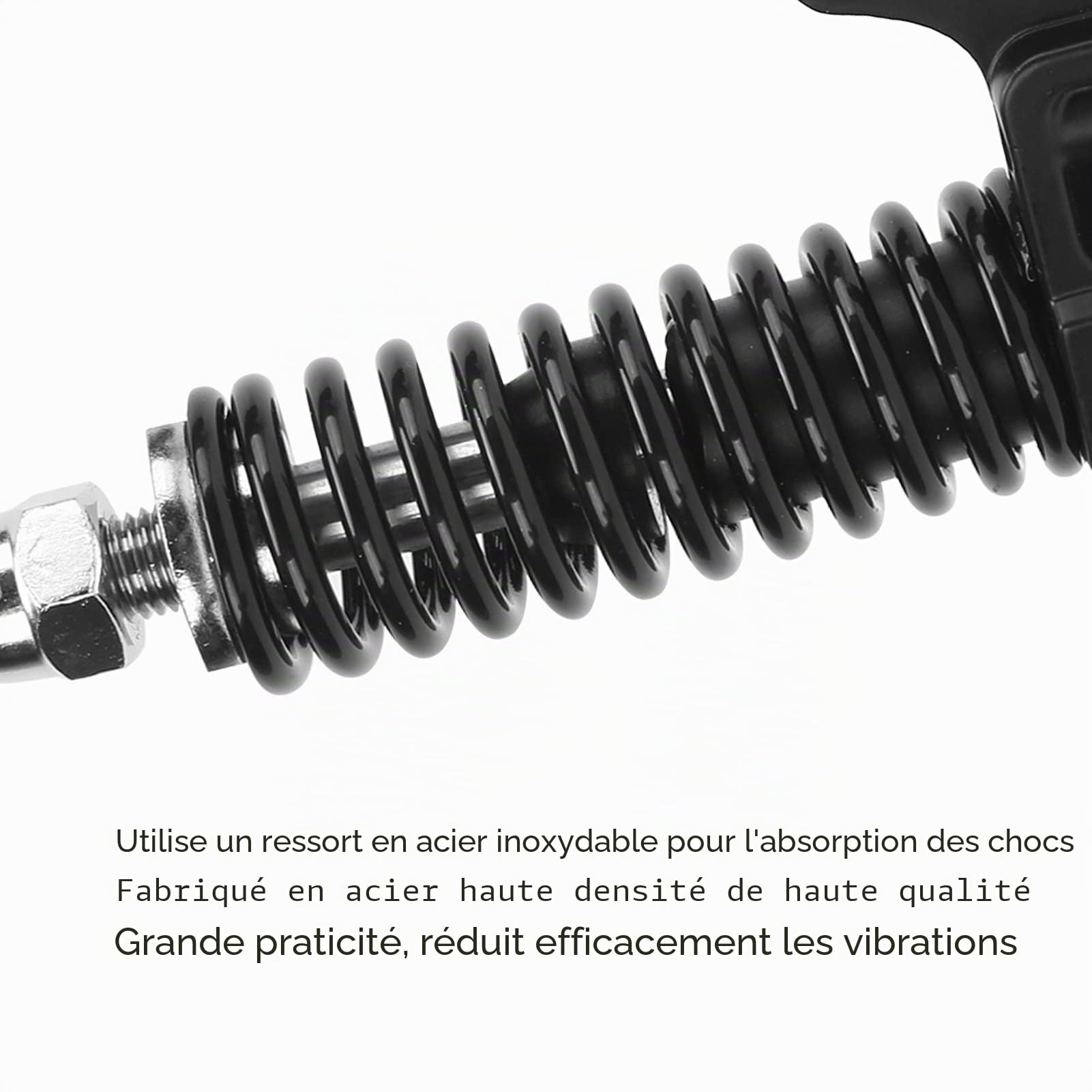 10 Pouces Scooter Électrique Fourche Avant Ressort Hydraulique Amortisseur Suspension Acier Inoxydable Amortisseurs de Vibrations Gauche Et Droite Paire Noire
