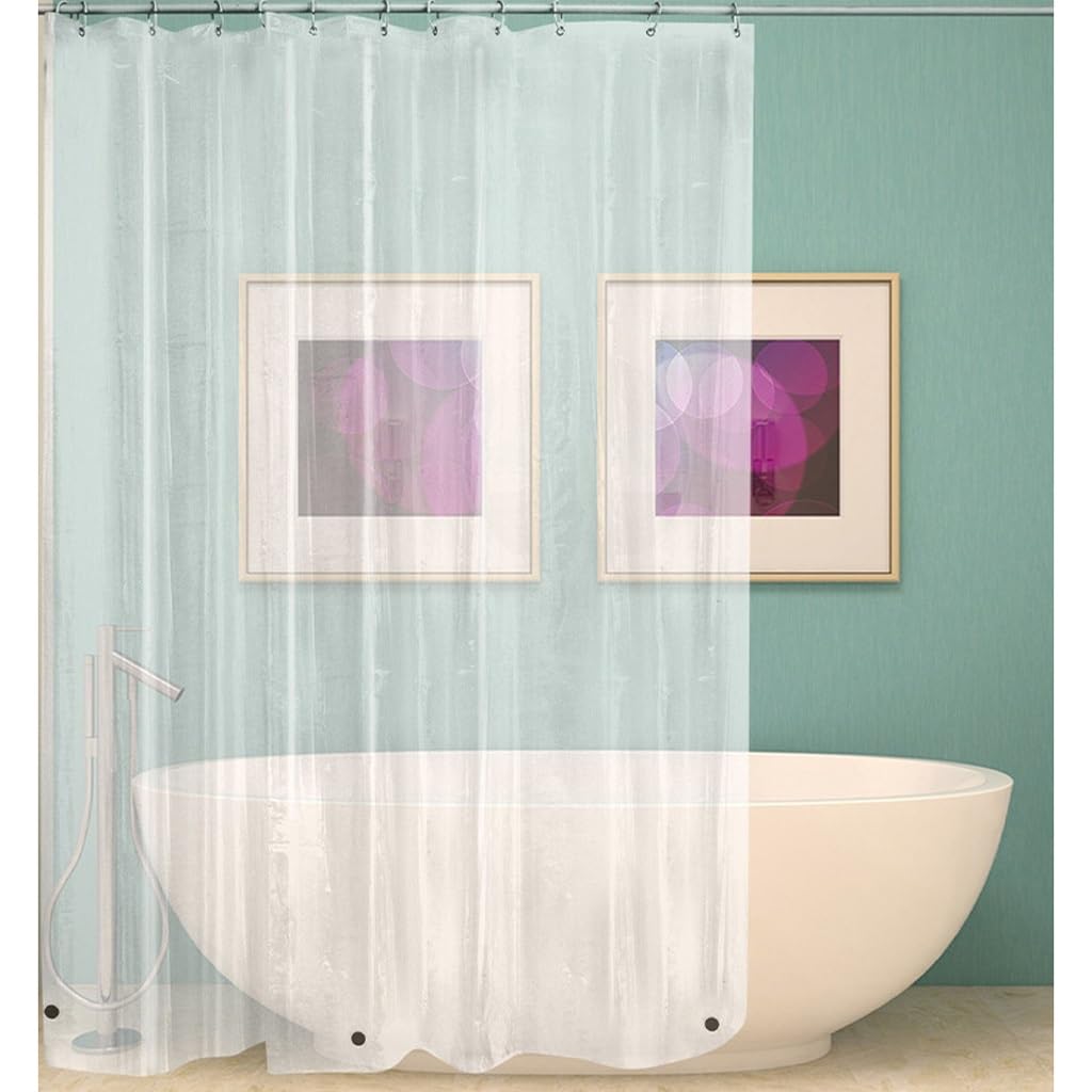 ARINAL Cortina de Ducha Transparente PEVA Impermeable baño Ducha habitación partición Cortina baño Cortina (Size : W180xH200cm)