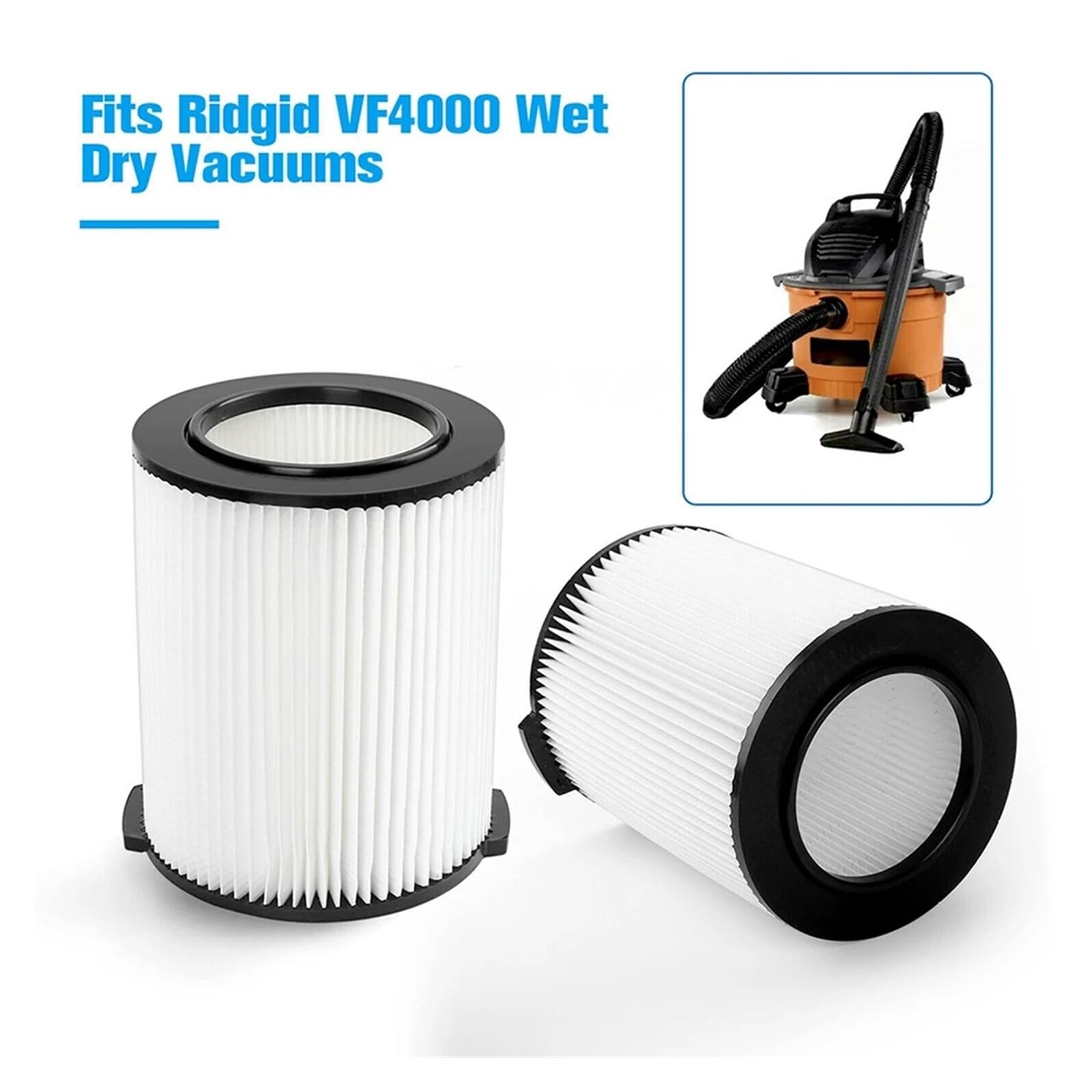 Wet/Dry Vac wymiana filtra HEPA zmywalny kompatybilny z VF4000 Vac 5-20 kompatybilny z galonowym filtrem do odkurzacza