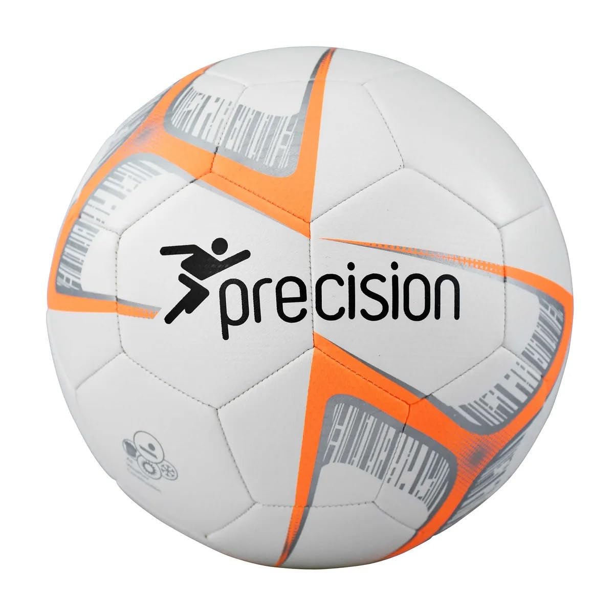 Precision Unisex-Youth 290 Fusion Lite Football, White/Orange, 290gms