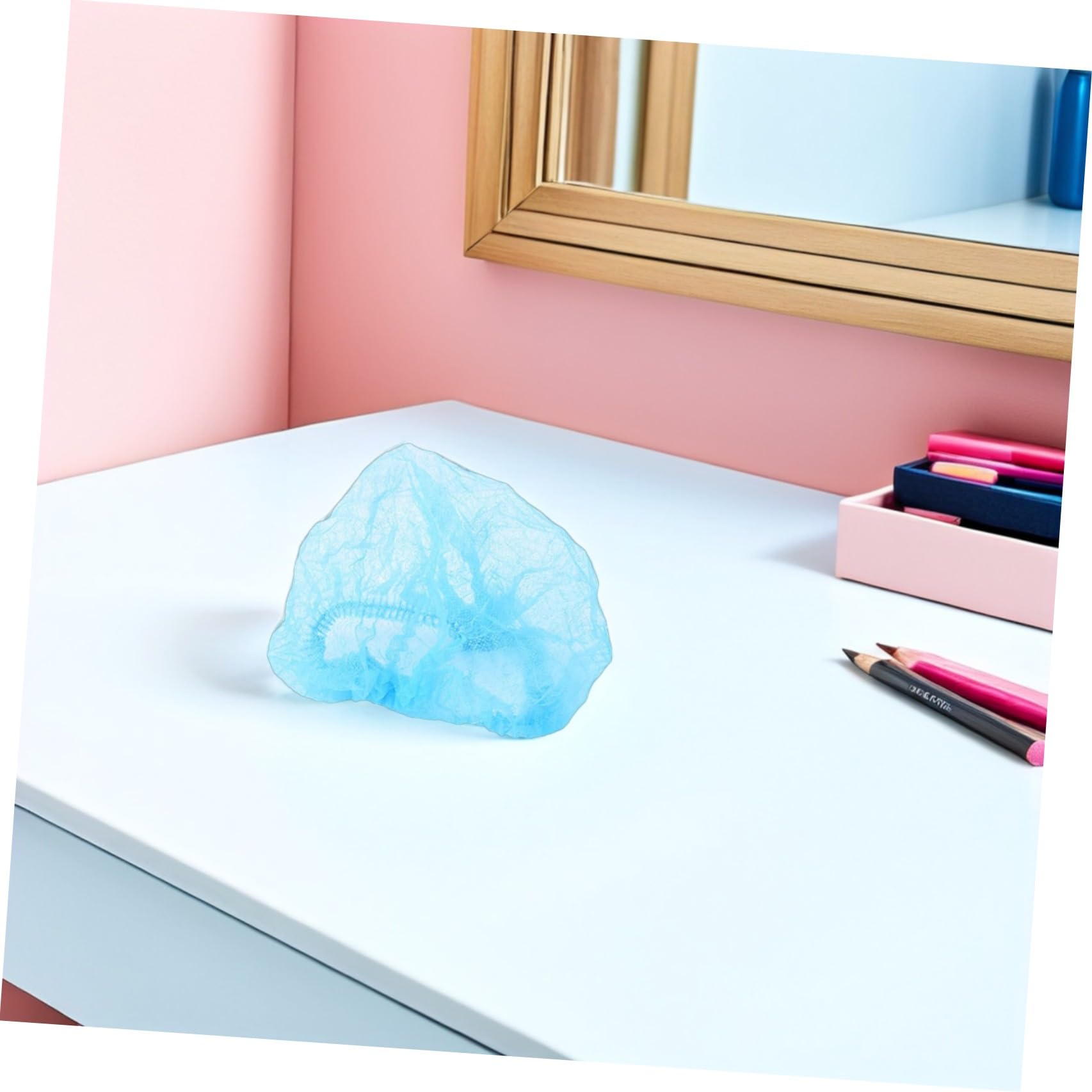 20 pezzi Cuffie usa e getta Non Tessute Traspiranti per Pulizia e Trucco Cappelli Protettivi Leggeri e Elastici per Laboratori e Servizio Alimentare