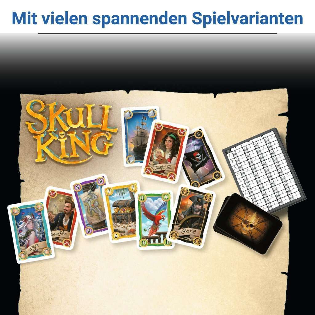 Ravensburger Zagraj w 22578 - Skull King - gra karciana dla 2-8 graczy, gra karciana dla dzieci i dorosłych w wieku 8 lat i starszych