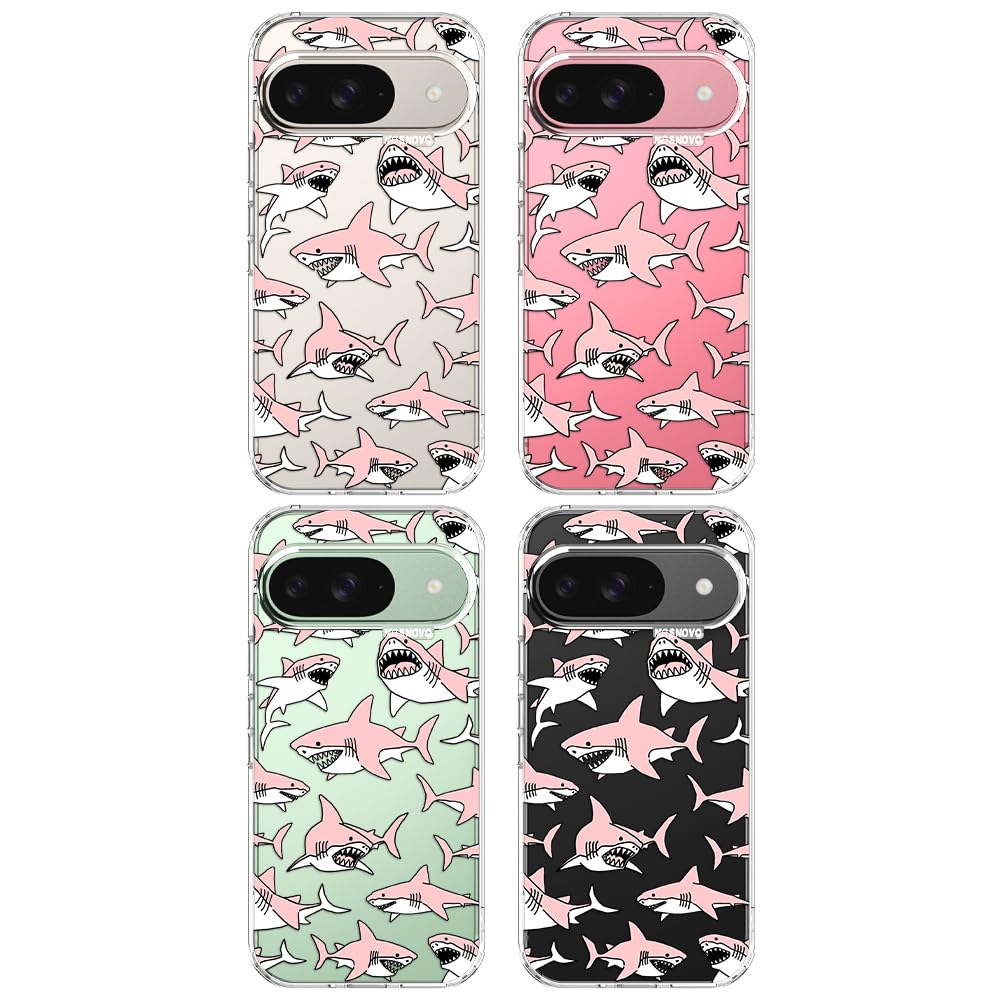 MOSNOVO Case for Google Pixel 10 & Pixel 10 Pro, [Buffertech 6.6ft Military-Grade Drop Protection] [Anti Peel Off Tech] Clear TPU Bumper Phone Case Cover Design - Cute Cherry — view 425