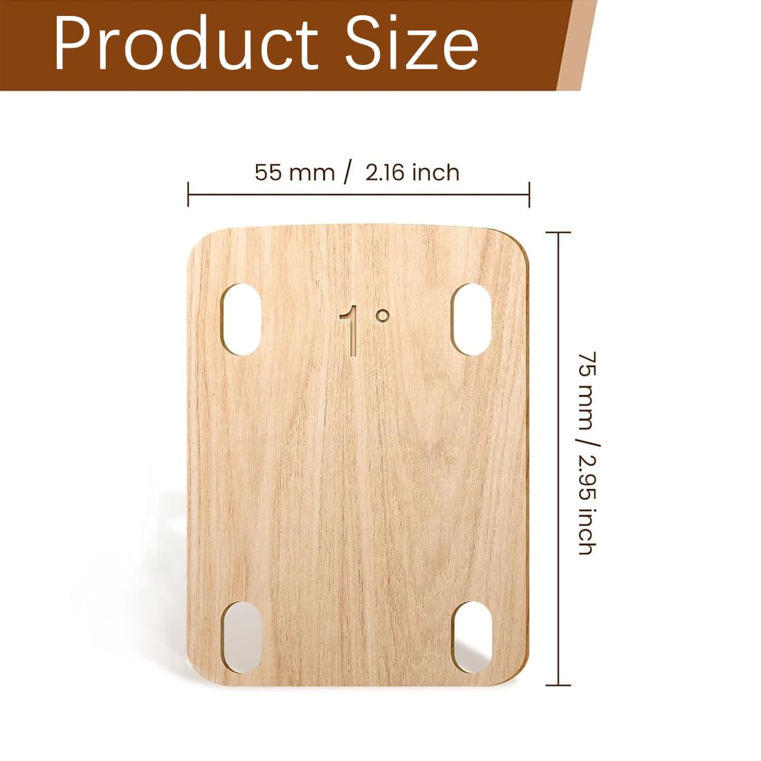 3 Spessori Per Manico Chitarra In Legno Di Acero - 0.25, 0.5 E 1 Grado Per Riparazione - Foto 3