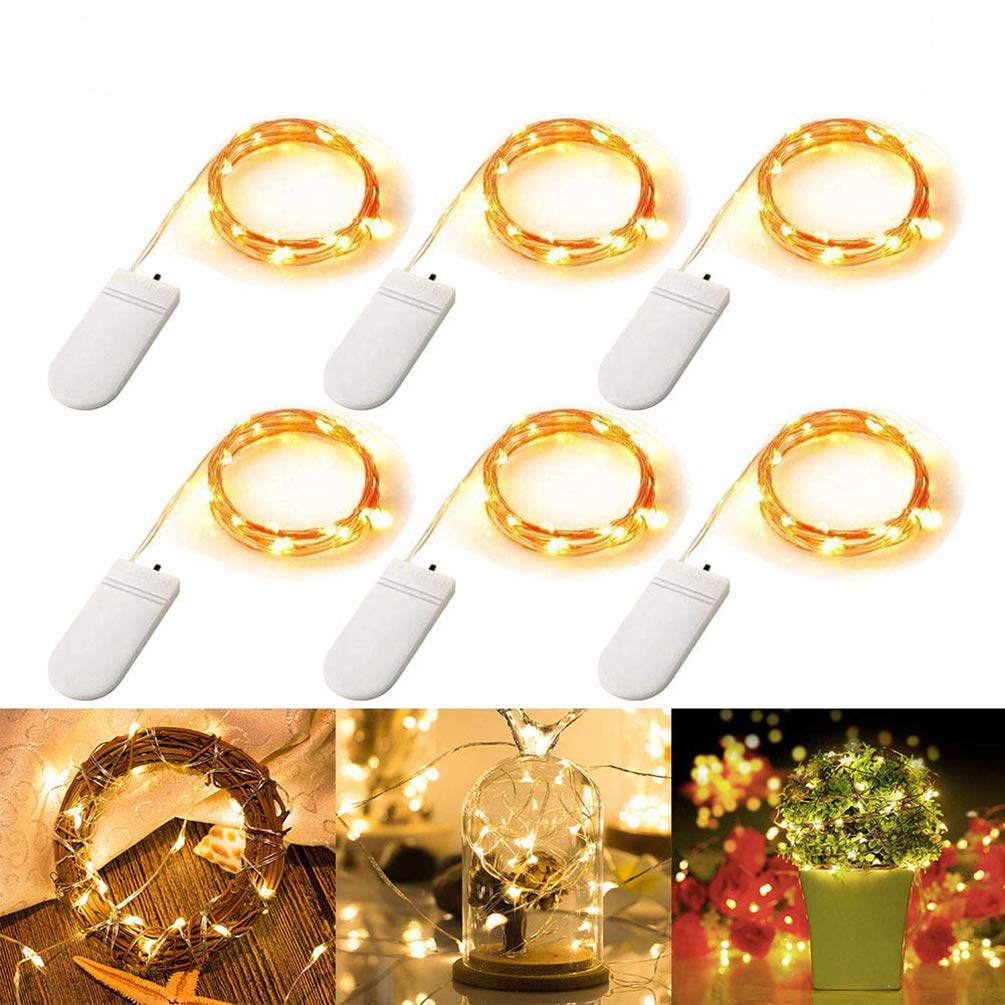 LED Fairy String Lights, 3M 30 LED Battery Fairy Lights, Flexible Copper Wire Waterproof Fairy Lights for Home Garden Wedding Christmas Halloween Concerts Bars Birthday