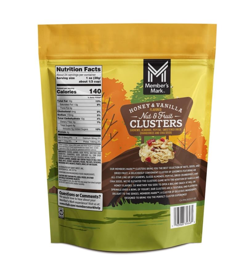 Honey Vanilla Nut and Fruit Clusters, 24 oz.