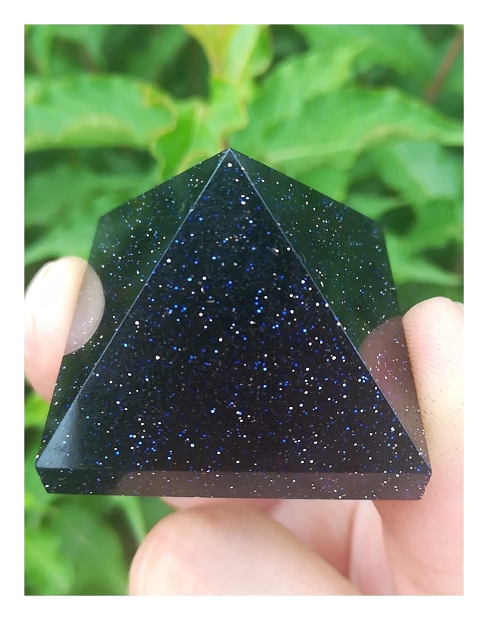 Piramide di Quarzo di arenaria Blu Naturale da 5 cm Piramide di Pietre preziose Trasparenti Come Regalo (Dimensioni : 5cm) CHENRANYIN