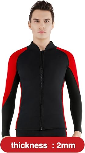 Vista 15 de FLEXEL Traje de neopreno para mujeres y hombres, traje de neopreno de manga larga de 0.079 pulgadas con cremallera frontal de 0.118 pulgadas, 0.079