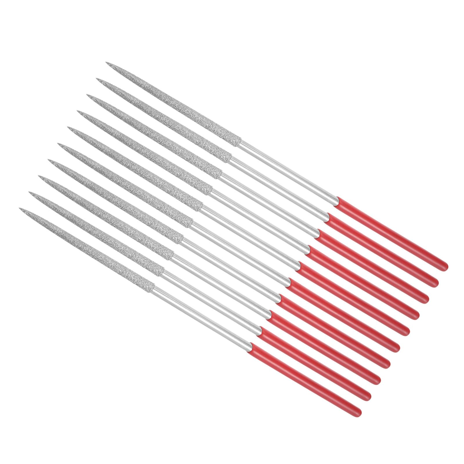 CoCud Lot De 4 Limes à Aiguilles Diamantées - Tige De 3 Mm De Longueur 140 Mm - Outil D'affûtage Pour Limes Plates Diamantées (applications