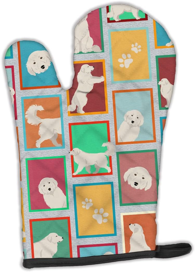 Caroline's Treasures MLM1122OVMT Lots of Great Pyrenees Oven Mitt Heat Resistant Thick Oven Mitt for Hot Pans and Oven, Kitchen Mitt Protect Hands, Cooking Baking Glove