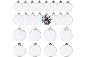 Clear Glass Ornaments for Crafts Fillable (24 Pack)
