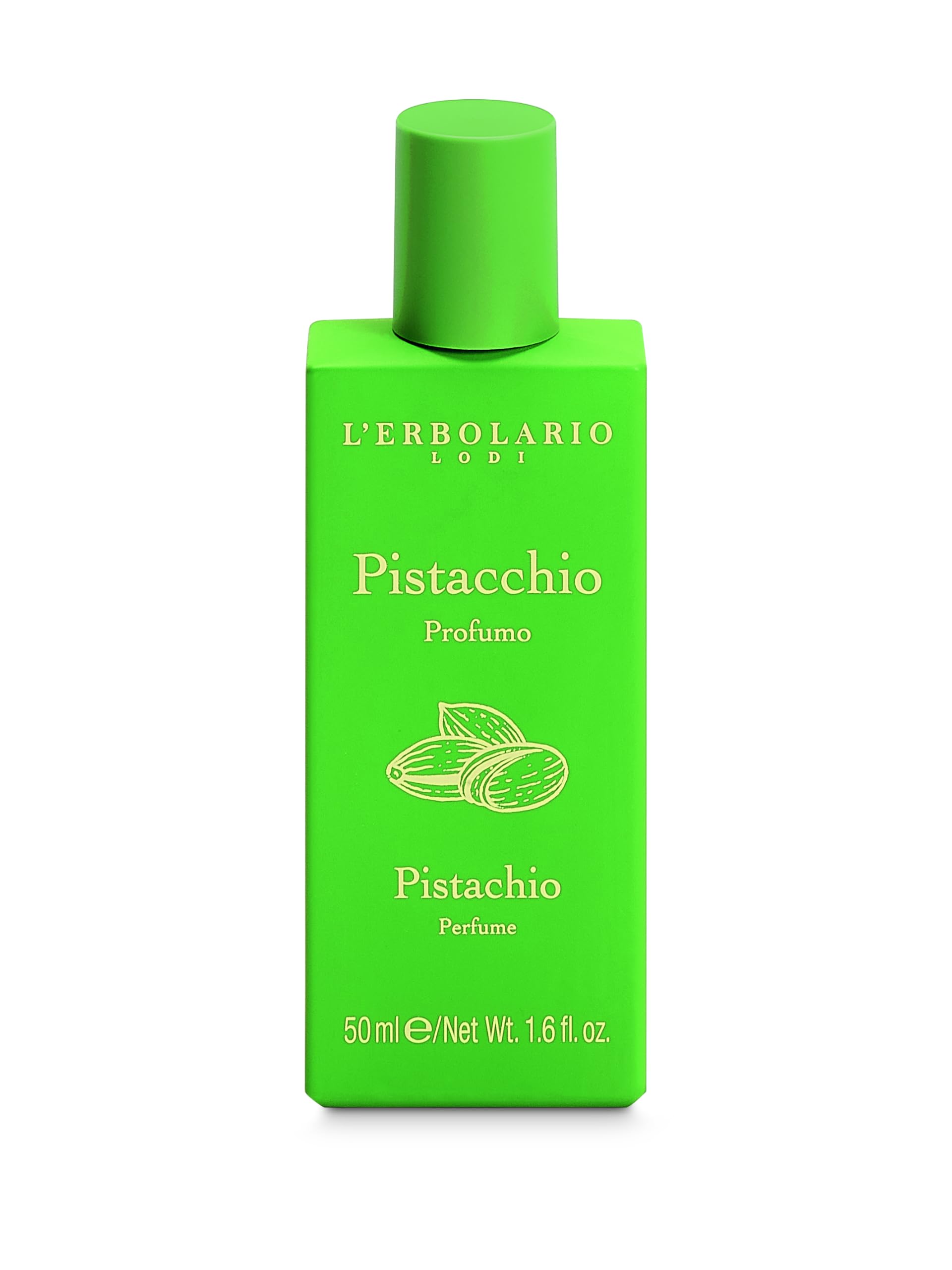 L'Erbolario Perfumy Pistacje Unisex, woda perfumowana, 50 ml | Nadaje się jako perfumy męskie i damskie - słodki i kwiatowy zapach - Wyprodukowano we Włoszech