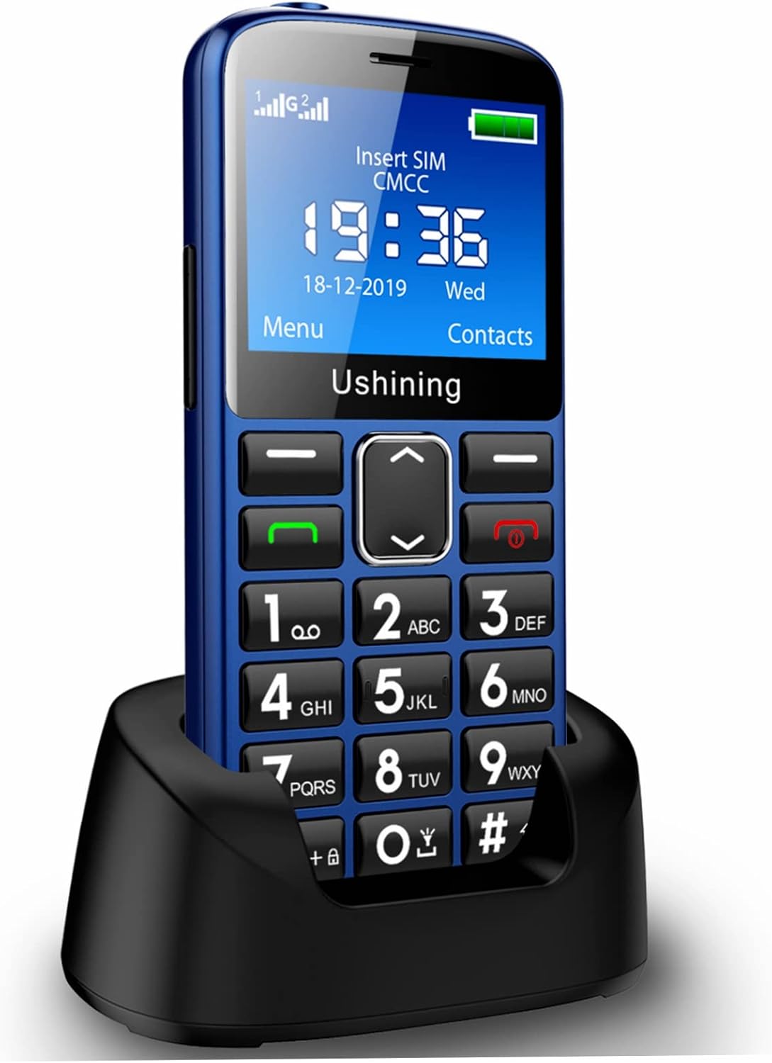 CHAKEYAKE Big Button Mobile Phone for Elderly Easy to Use Basic Cell