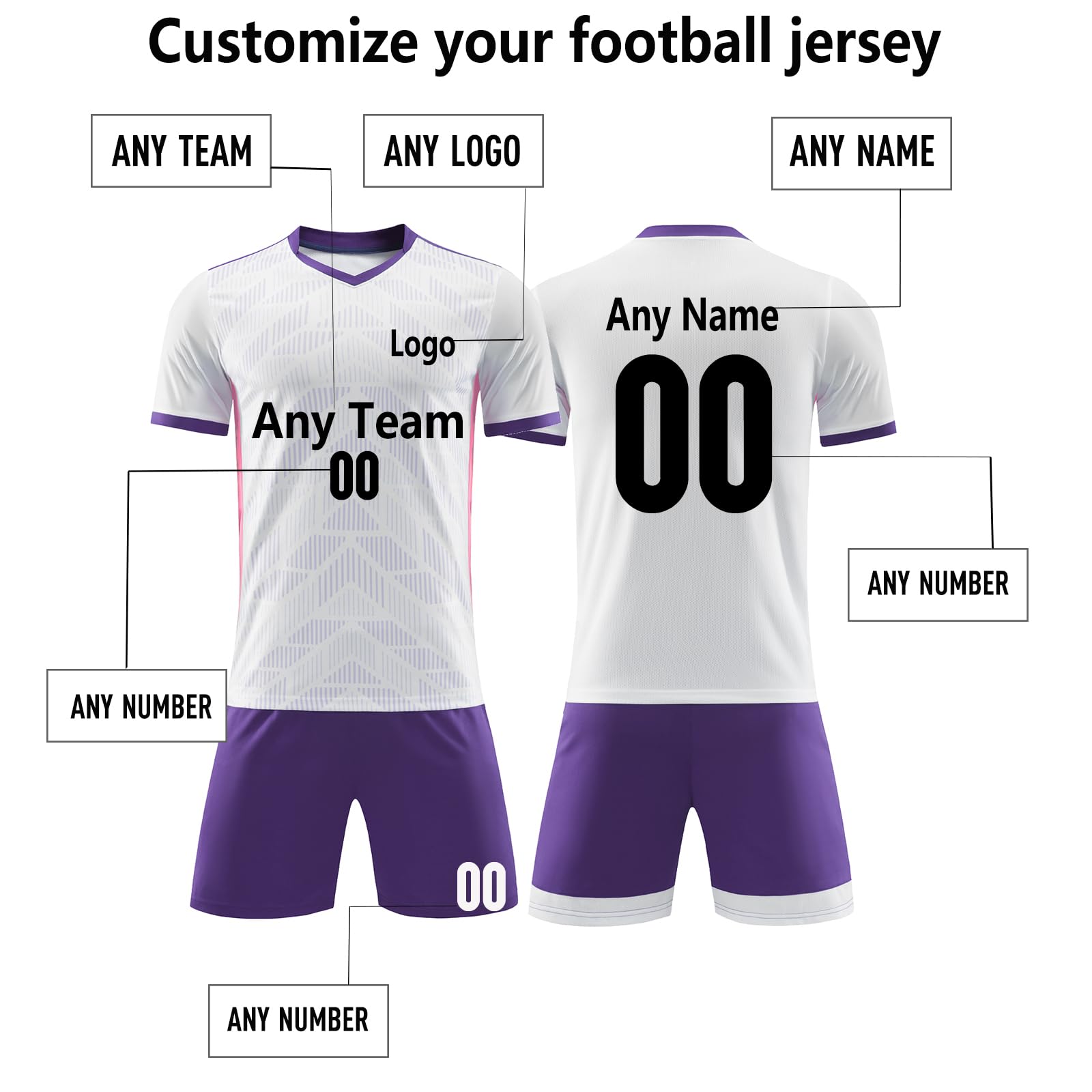 GEF1573ANTU Customized Football Jerseys training clothes Boy's 2-Pack Soccer Jersey and Short Sets Quick Dry Sports Team Training Uniform (Orange)