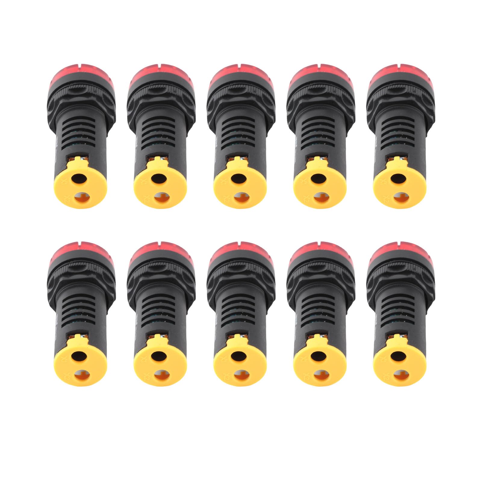BERM® 10 Pz/Scatola LED Buzzer 22mm Diametro, AD16-22SM Indicatore luminoso rosso lampeggiante Lampada Buzzer AC / DC24V