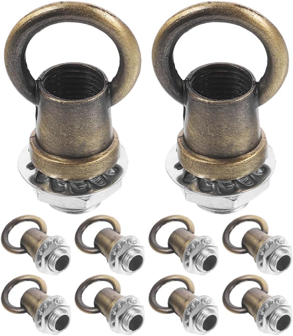 Vaguelly 10pcs M10 Zinc Alloy Iron Ring Ceiling Hook for Pendant Light | Closed Hook Structure, Indoor and Outdoor Versatility, Precision M10 Thread Design for Everyday Lighting Setups