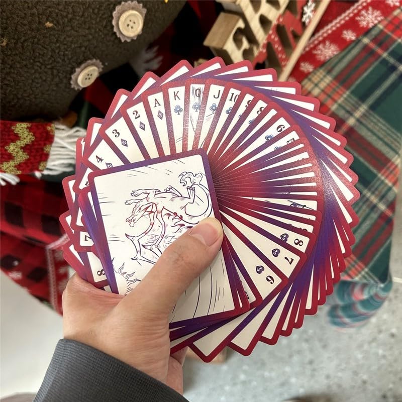 Miniatura 3 de TAOYATAO Dragon Roar - Juego de cartas de póquer con fluorescencia, baraja de cartas novedosas para mazos de cartas, juegos de fiesta (1 unidad,