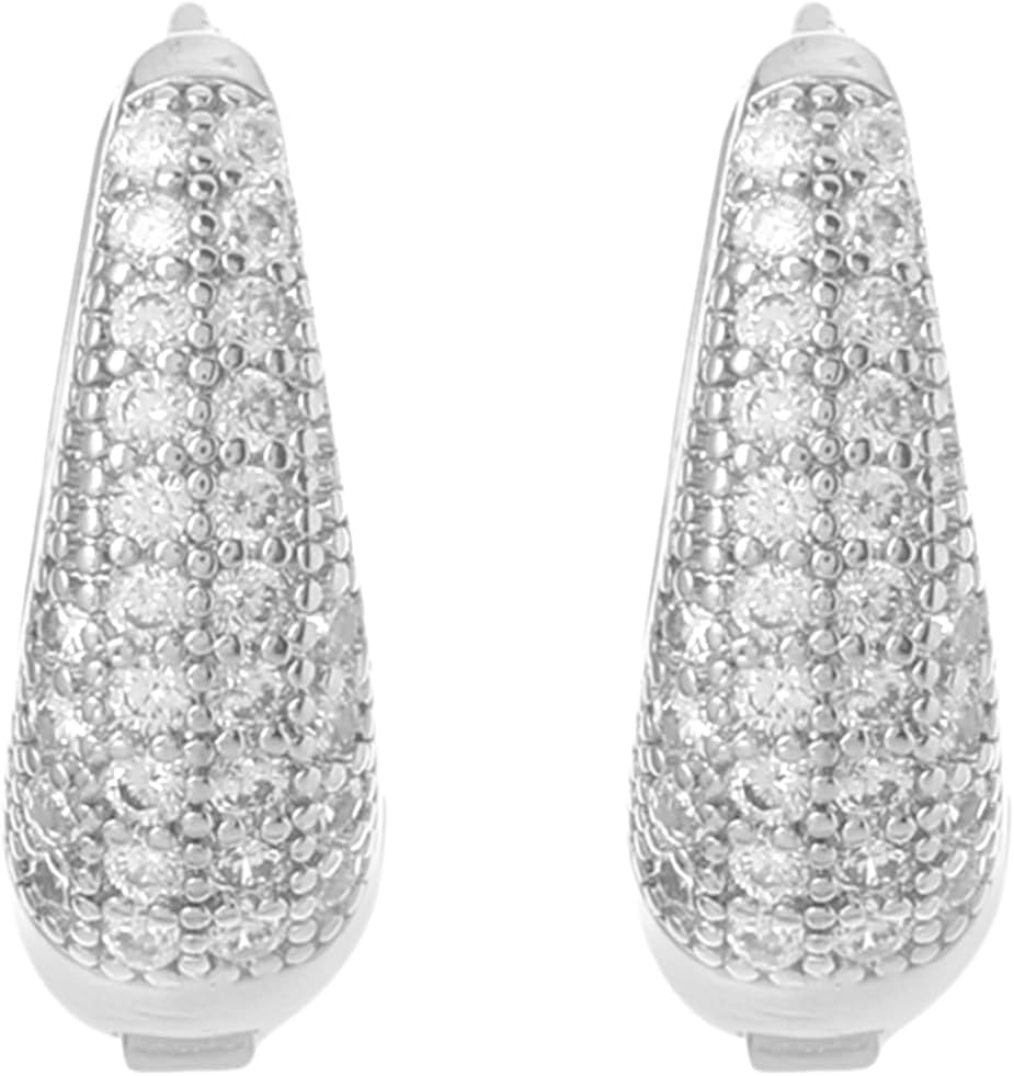Women's Crystals from Swarovski Classic Designer Plated Base Metal Stylish Hoop Earrings